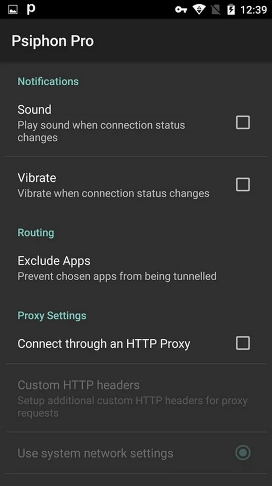 Screenshot Psiphon Pro for Android Screenshot Psiphon Pro for Android